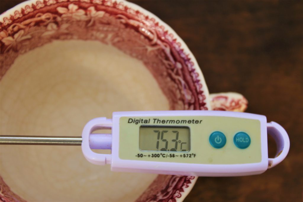 thermometer for measuring tea temperature