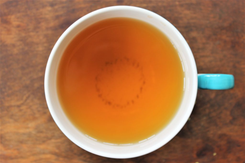 mint green tea in teacup