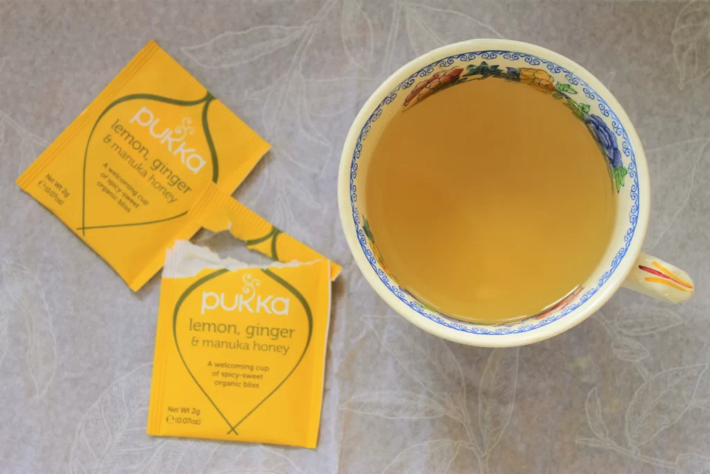 Pukka lemon ginger and manuka honey tea review