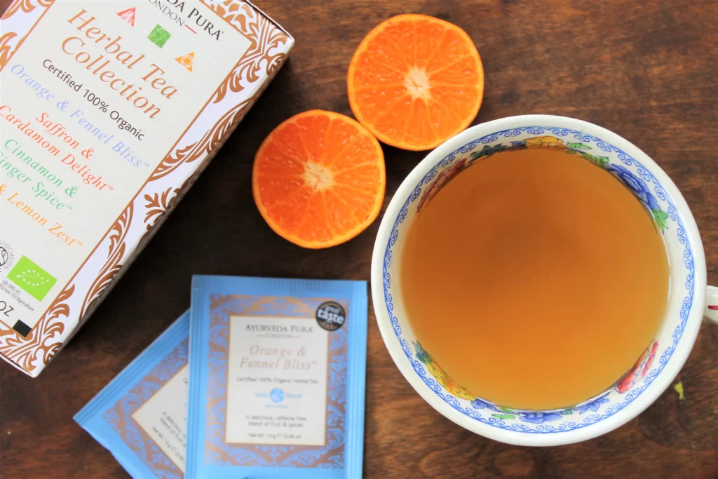 ayurveda pura orange and fennel bliss tea review