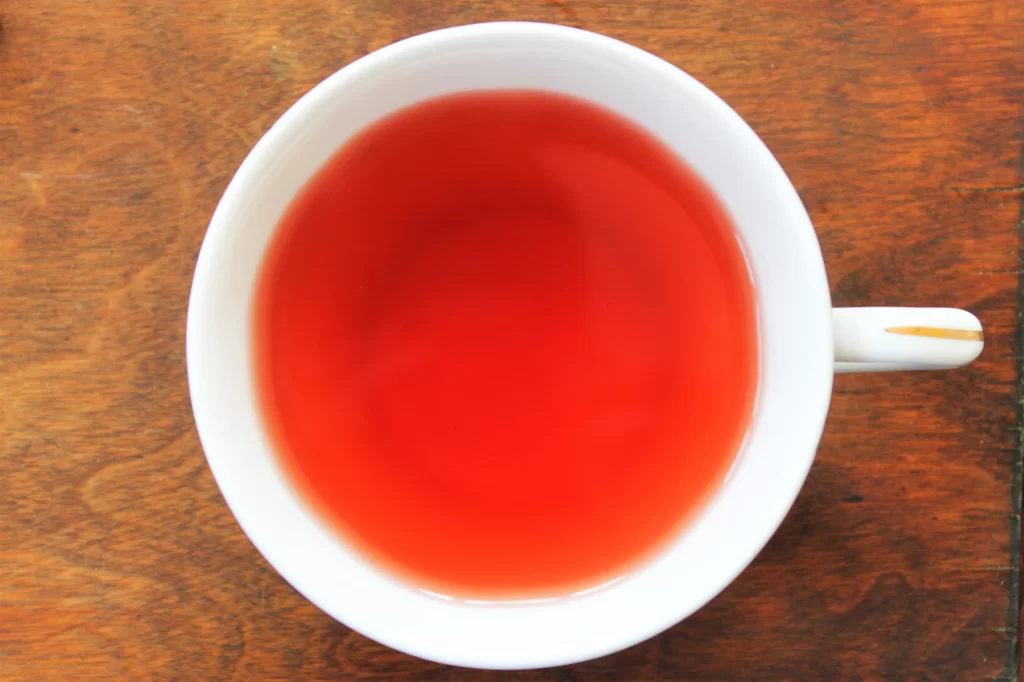 cup of red berry tea