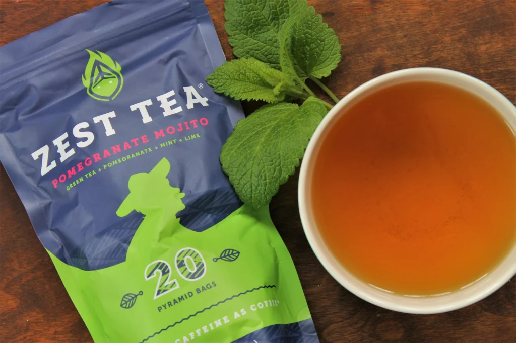 zest tea pomegranate mojito tea review