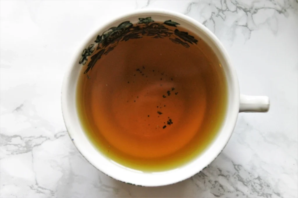 nettle tea in teacup