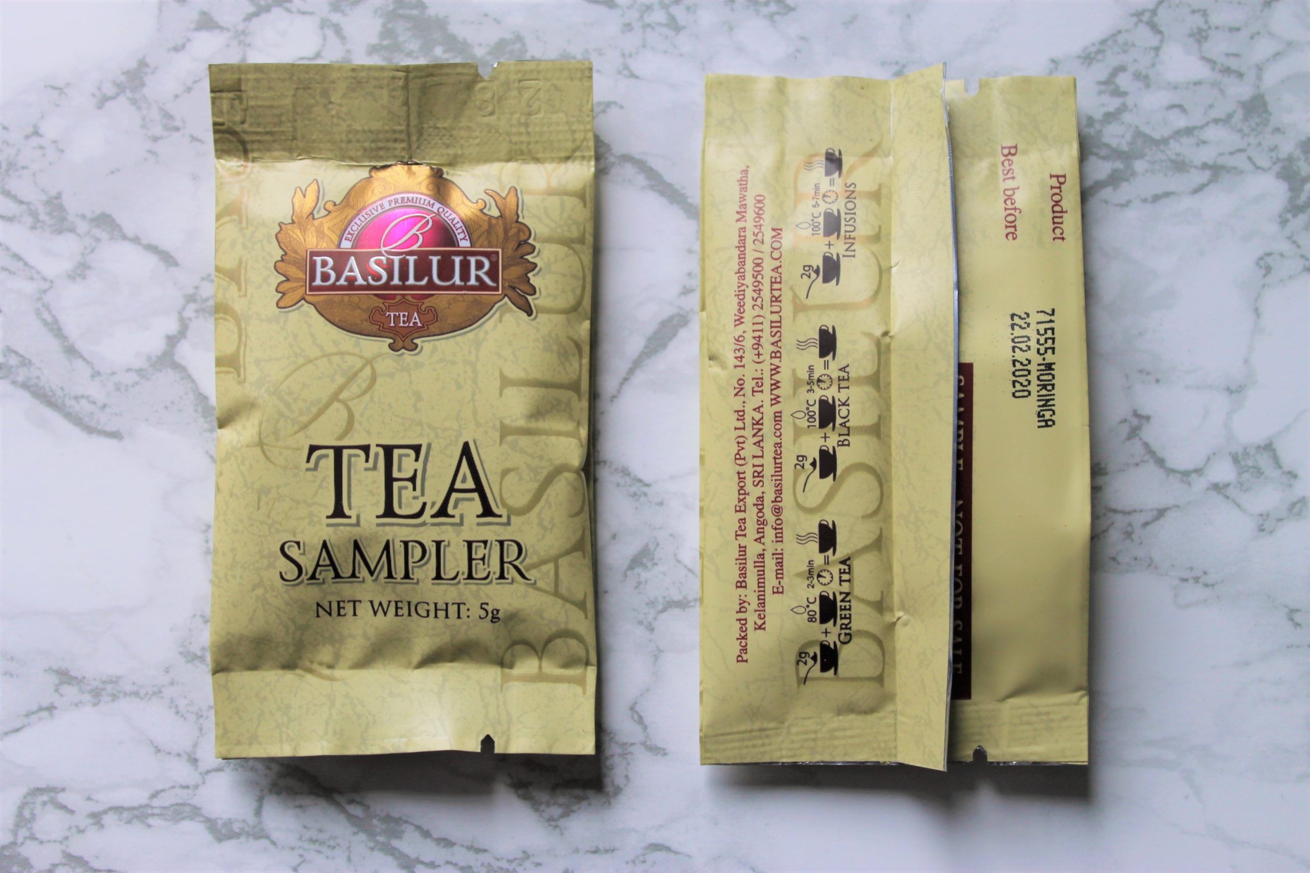 basilur tea sample sachet