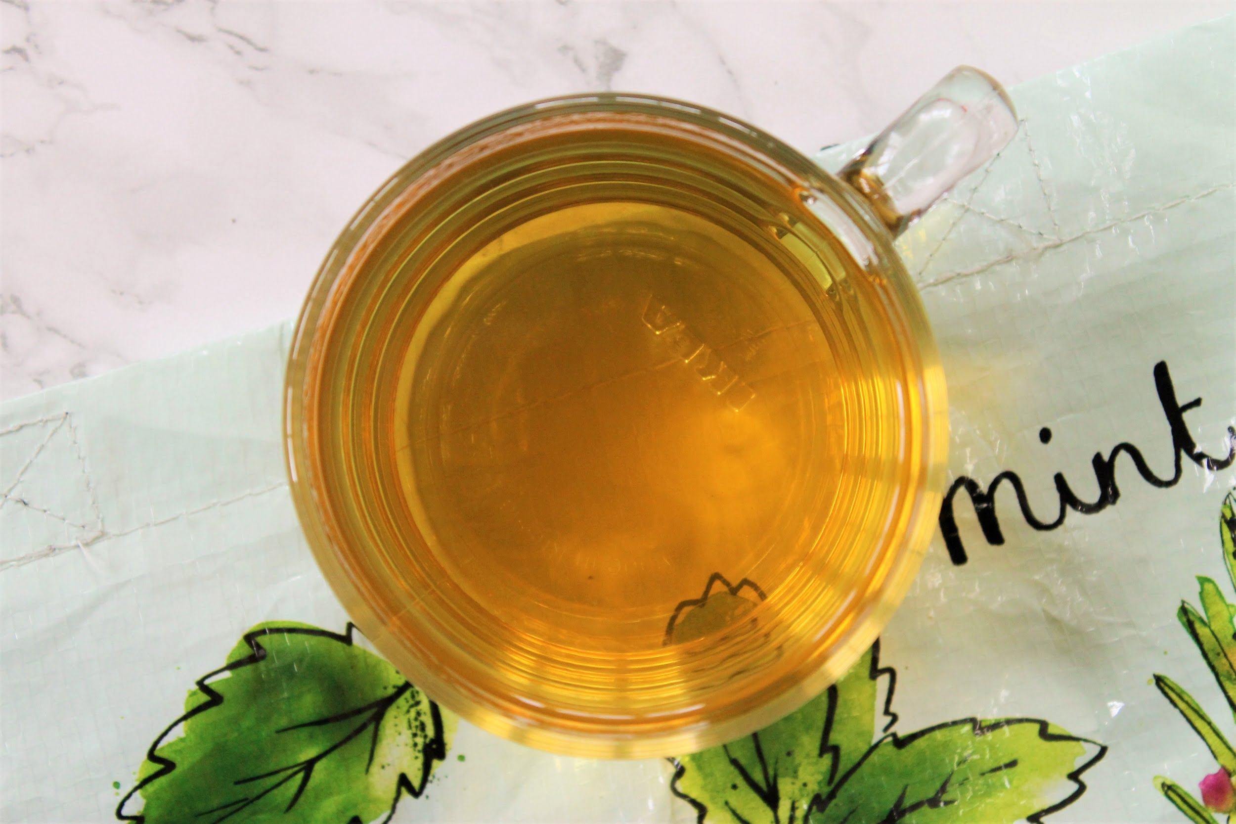 mint tea from above