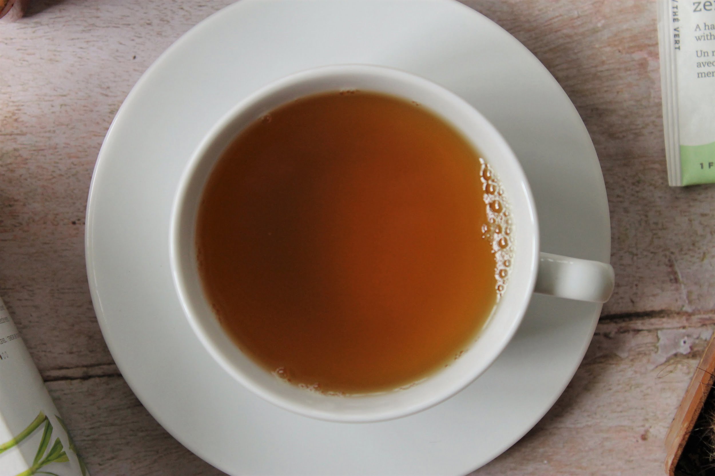 tazo zen tea in teacup