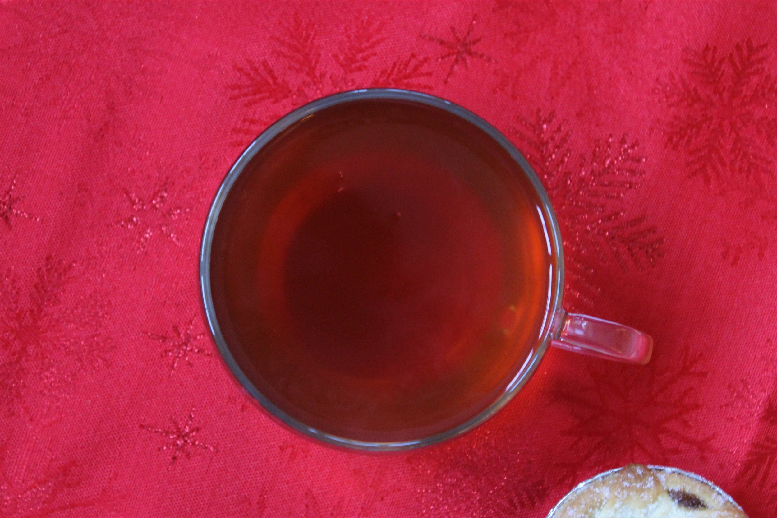 tsarevna black tea in glass teacup