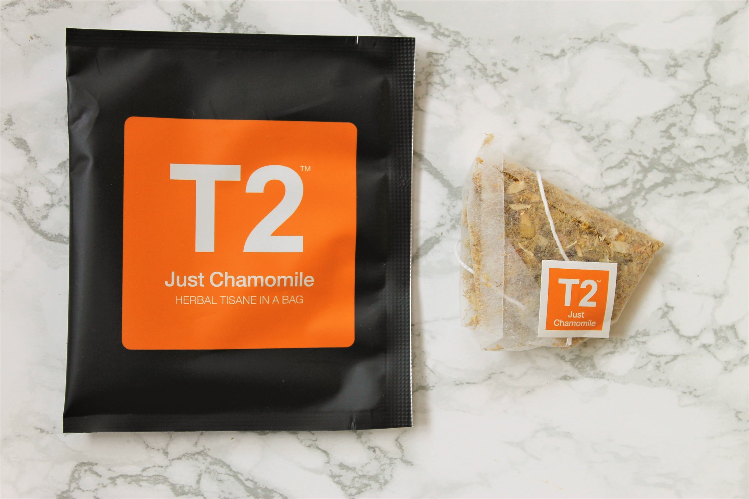 t2 chamomile tea bag