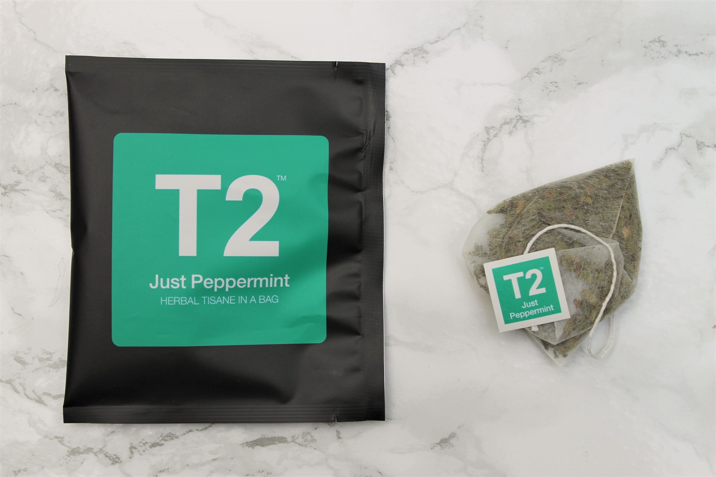 t2 peppermint teabag