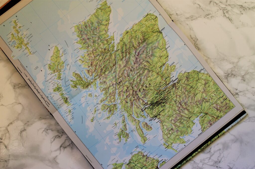 map of scotland