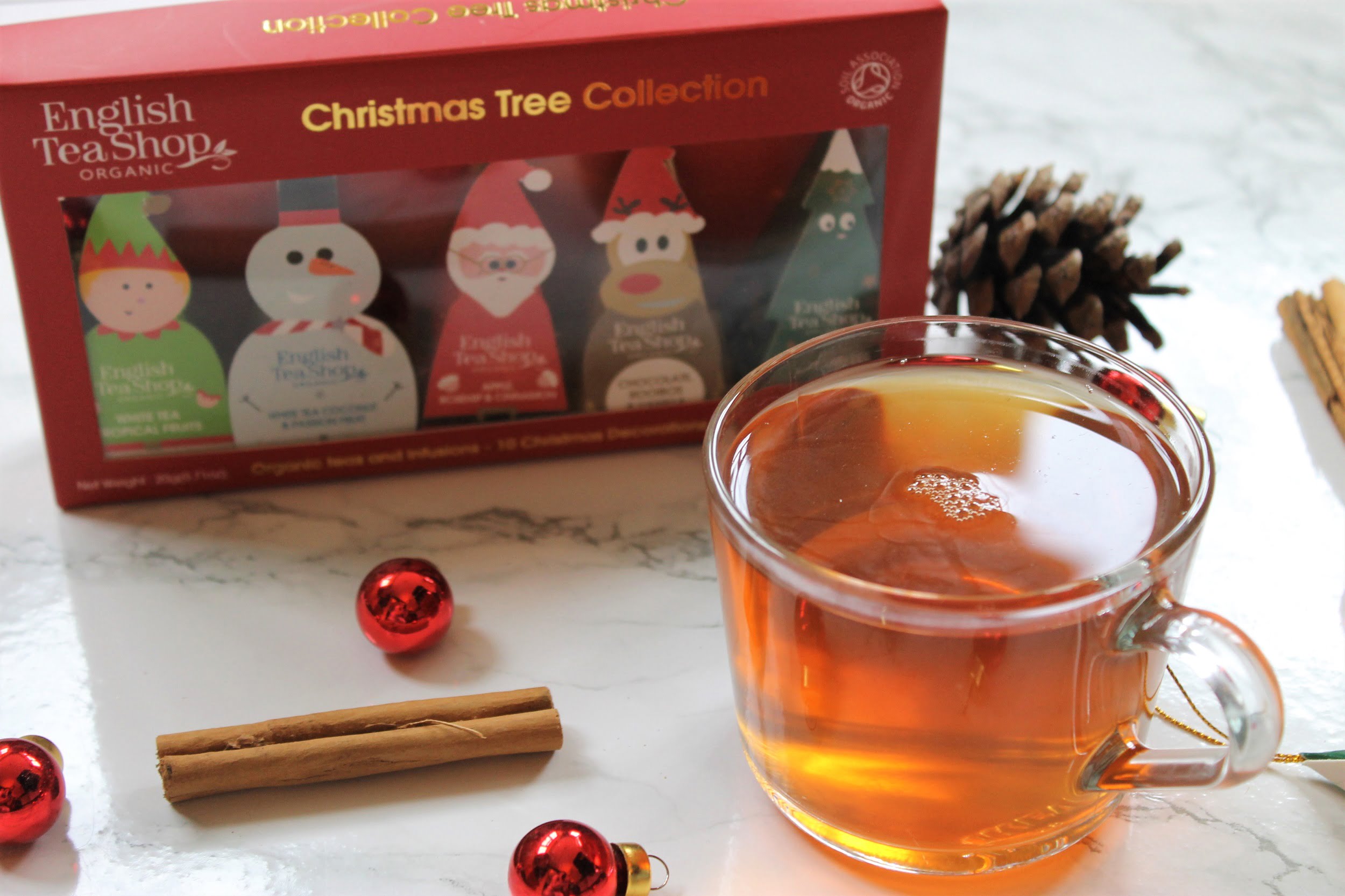christmas themed english tea shop tea